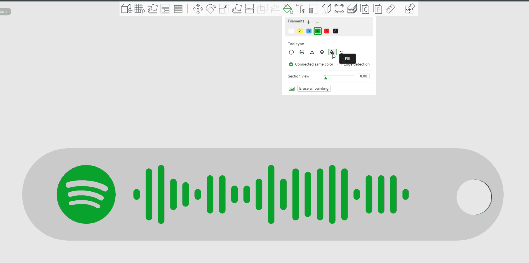 Colorizing the Spotify keychain