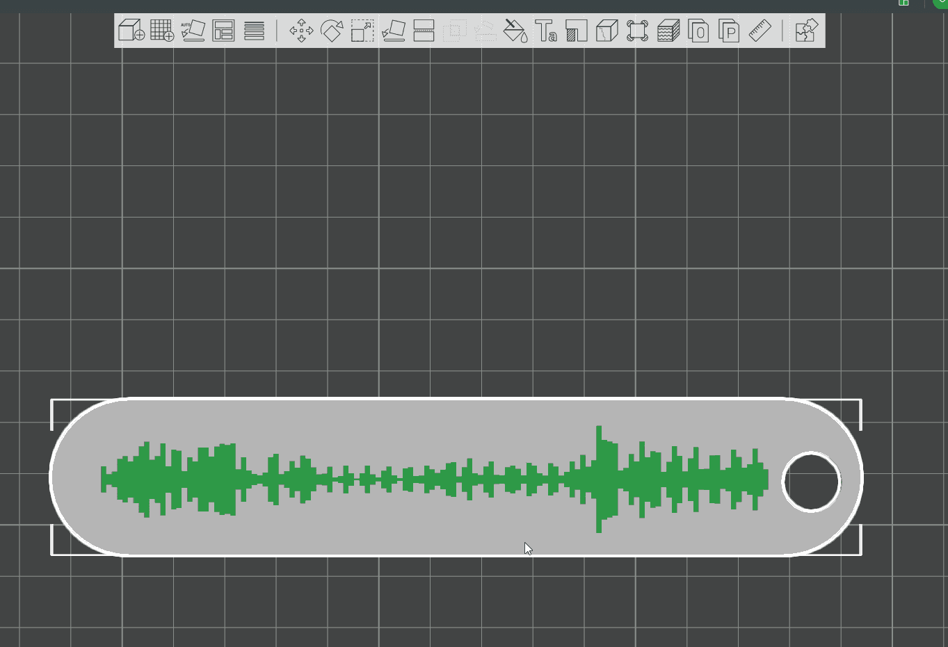 Exporting and printing the waveform keychain